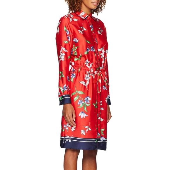 ralph lauren red floral dress